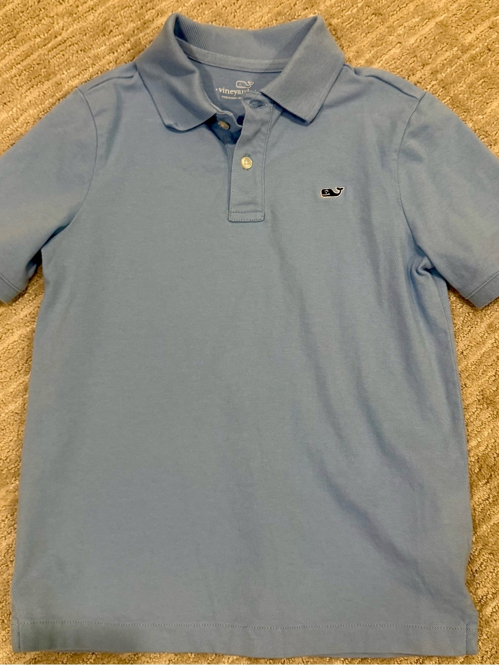Vineyard Vines Boys Classic Polo in Light Blue (Size 6)